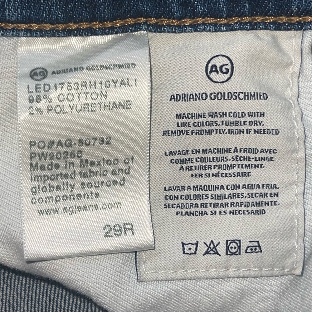 AG Adriano Goldschmidt Isabelle jeans. Size 29R GUC - Picture 10 of 11
